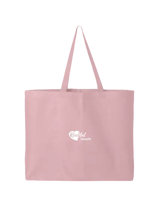 Sturdy Canvas Light Pink Tote w/Kindful Health Logo