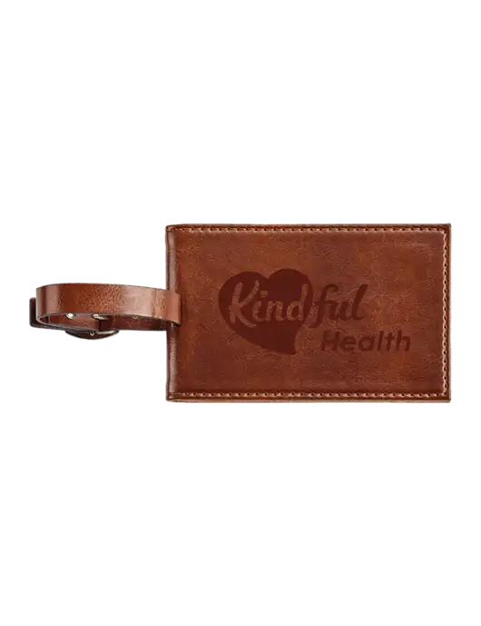 Fabrizio Brown Executive Luggage Tag w/Kindful Health Logo