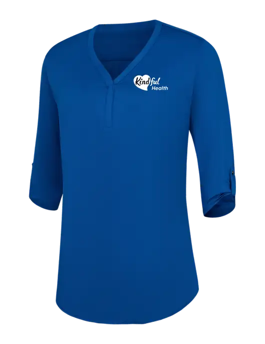Womens Royal City Stretch 3/4-Sleeve Tunic w/Kindful Health Logo