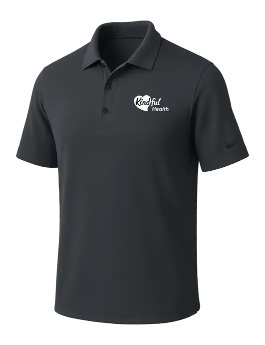 NIKE Dark Grey Dri-Fit Micro Pique Polo w/Kindful Health Logo