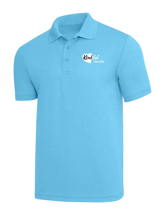 Light Sapphire Heather PosiCharge RacerMesh Polo w/Kindful Health Logo