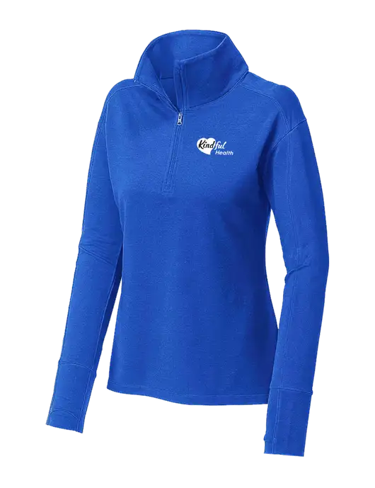 Womens Sport-Wick Flex Fleece Royal Blue 1/4-Zip w/Kindful Health Logo