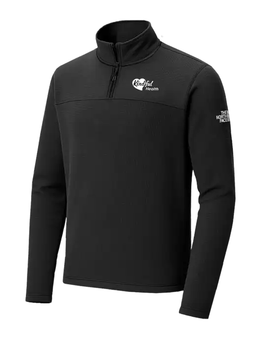 The North Face Aim 1/4-Zip Black Fleece w/Kindful Health Logo