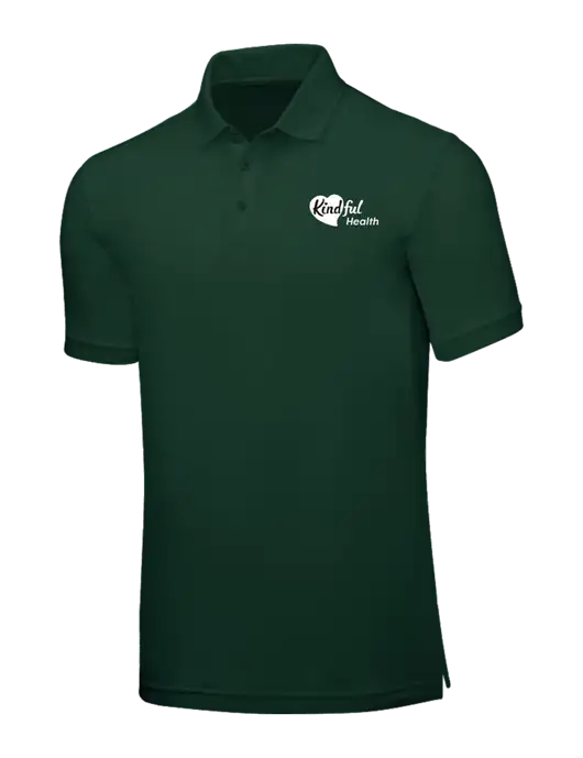 Dark Green Core Classic Pique w/Kindful Health Logo