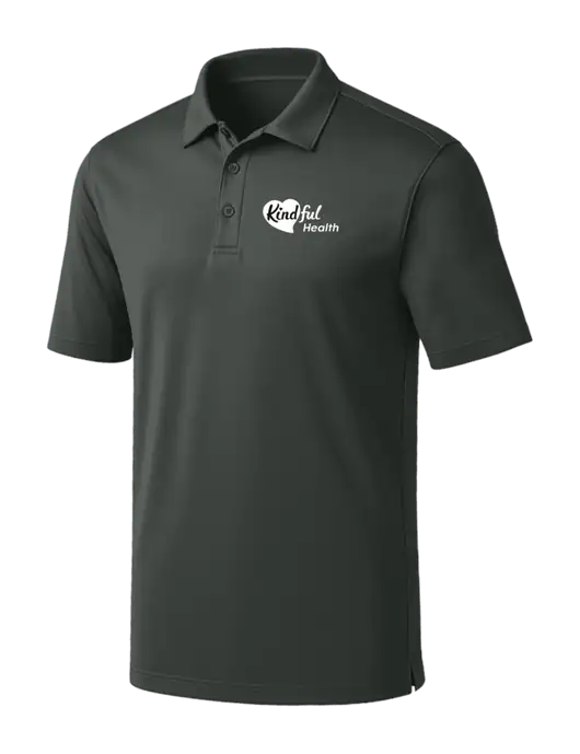 Dark Grey Silk Touch Performance Polo w/Kindful Health Logo