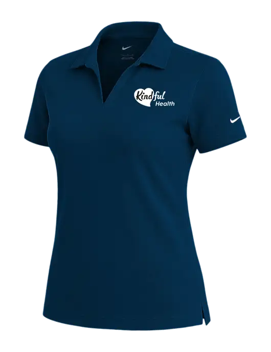 NIKE Navy Womens Dri-Fit Micro Pique Polo w/Kindful Health Logo