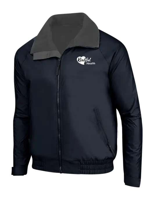 True Navy/Grey Heather Classic Competitor Jacket w/Kindful Health Logo
