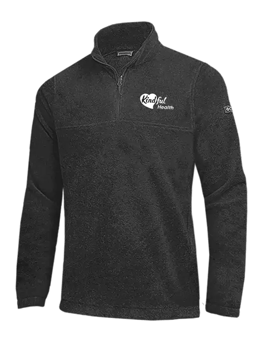 Columbia Charcoal Heather Steens Mountain Fleece 1/2 Zip Pullover w/Kindful Health Logo
