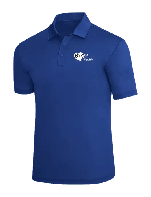 Dark Royal Silk Touch Polo w/Kindful Health Logo