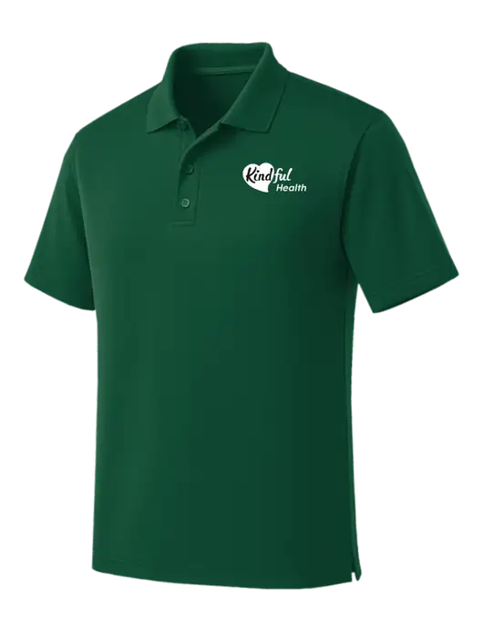 Dark Green Dry Zone UV Micro Mesh Polo w/Kindful Health Logo