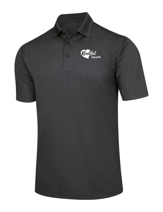 Dark Grey Micropique Sport-Wick Polo w/Kindful Health Logo