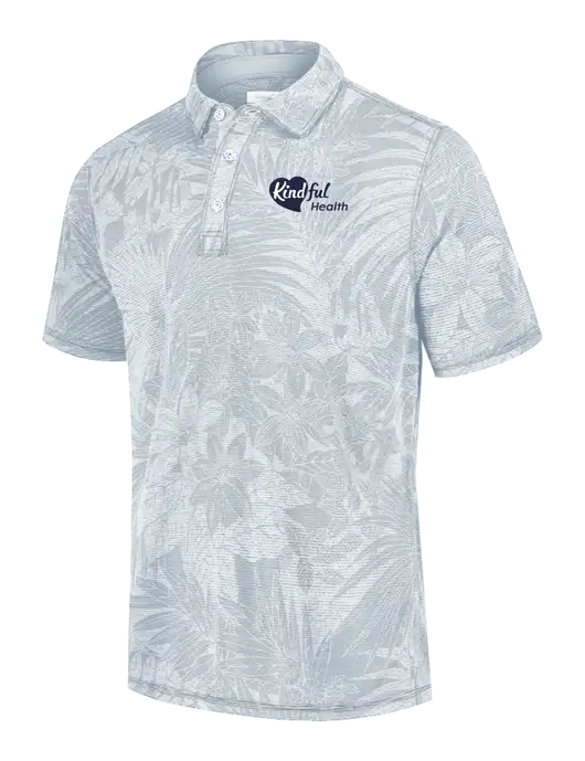Tommy Bahama Light Grey Santiago Paradise Polo w/Kindful Health Logo