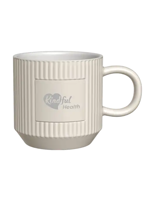 Daystarter 10 oz Very Light Tan Mug w/Kindful Health Logo