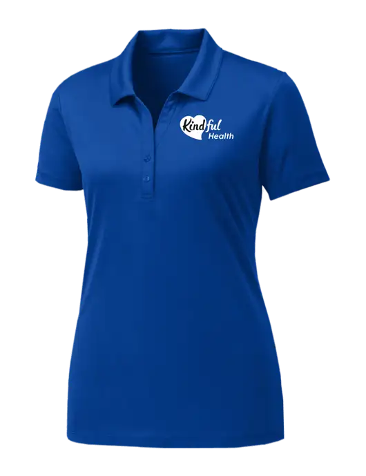 Womens Royal PosiCharge Competitor Polo w/Kindful Health Logo