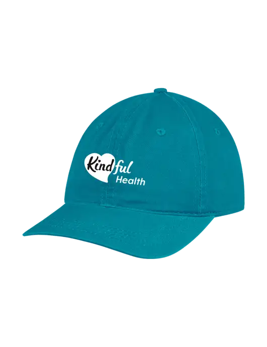 Garment Washed Unstructured Twill Sapphire Cap w/Kindful Health Logo