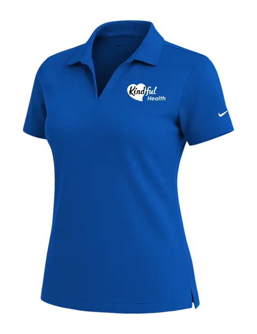 NIKE Royal Womens Dri-Fit Micro Pique Polo w/Kindful Health Logo