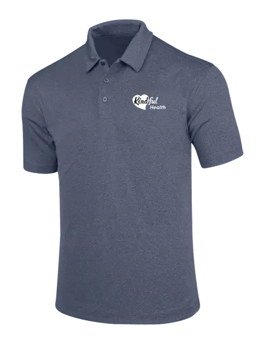 True Navy Trace Heather Polo w/Kindful Health Logo