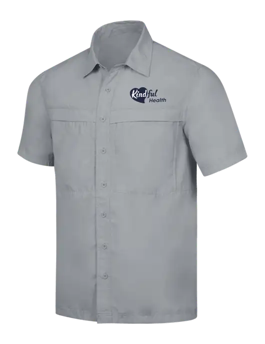 Light Grey Short Sleeve UV Daybreak Shirt w/Kindful Health Logo