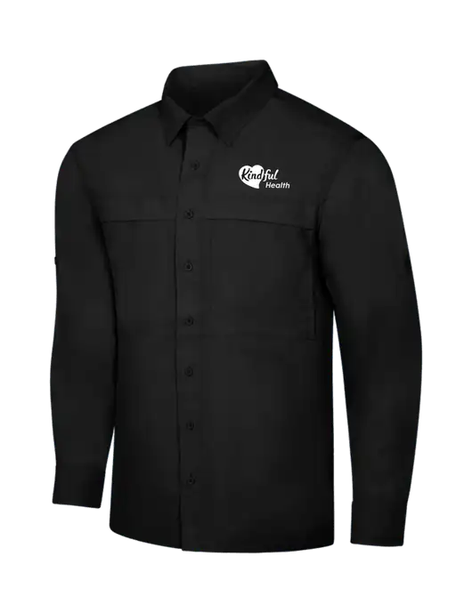 Black Long Sleeve UV Daybreak Shirt w/Kindful Health Logo