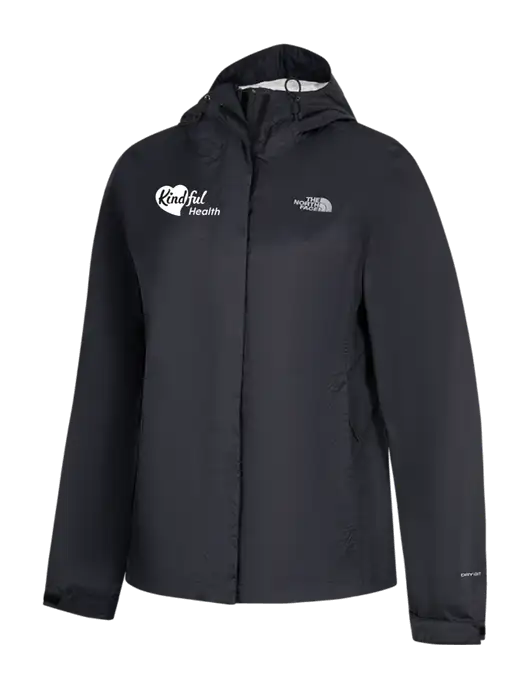 The North Face Womens Black DryVent Rain Jacket w/Kindful Health Logo