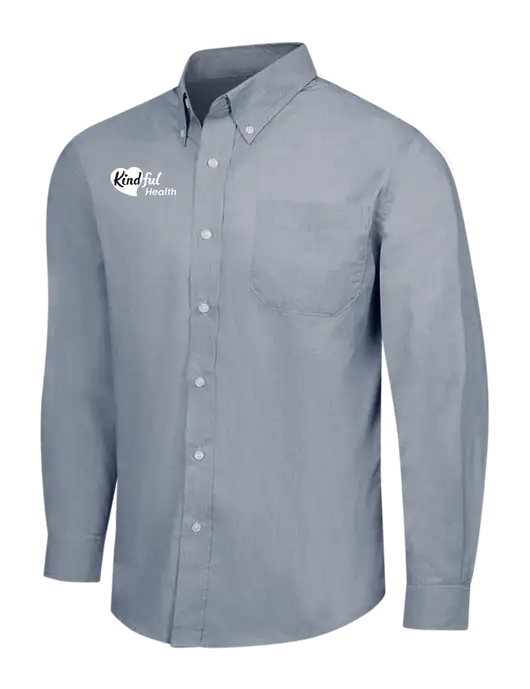 Navy Frost Crosshatch Easy Care Shirt w/Kindful Health Logo