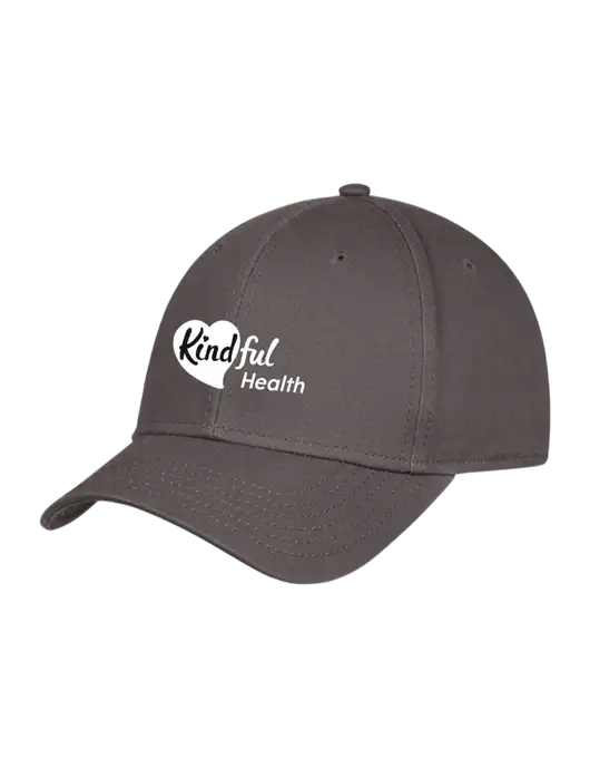 Charcoal Structured Cap Hook & Loop w/Kindful Health Logo
