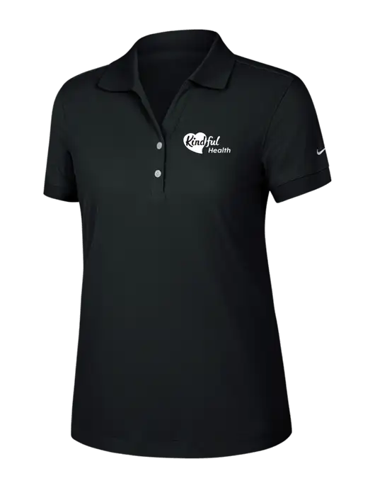 Nike Womens Dri-FIT Classic Black Polo w/Kindful Health Logo