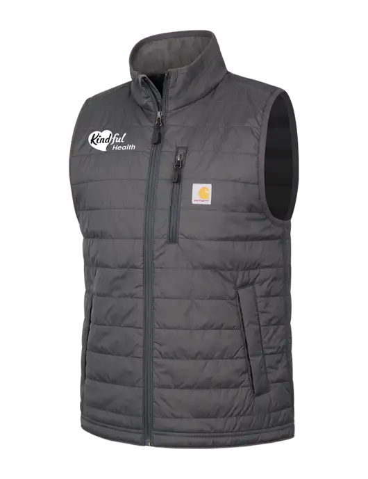 Carhartt Dark Grey Gilliam Vest w/Kindful Health Logo