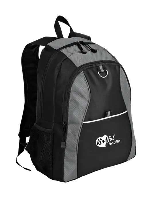 Honeycomb Grey/Black Backpack w/Kindful Health Logo