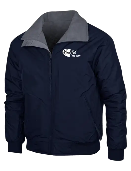 Navy/Heather Grey Classic Challenger Jacket w/Kindful Health Logo