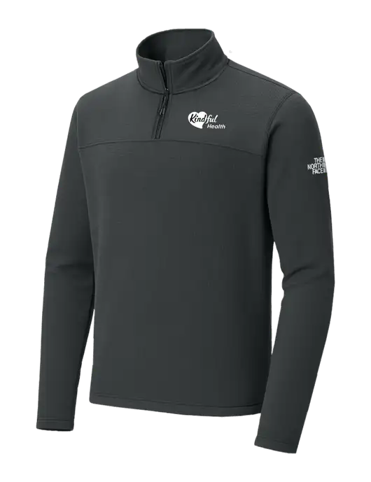 The North Face Aim 1/4-Zip Charcoal Grey Fleece w/Kindful Health Logo