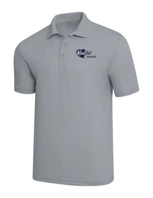Light Grey PosiCharge RacerMesh Polo w/Kindful Health Logo