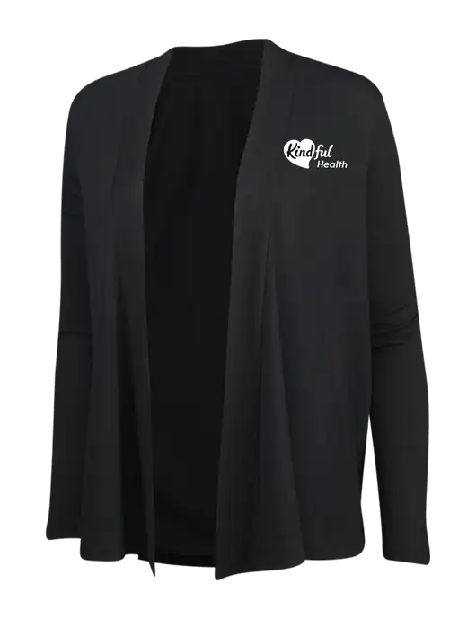 Black Womens Concept Cardigan w/Kindful Health Logo
