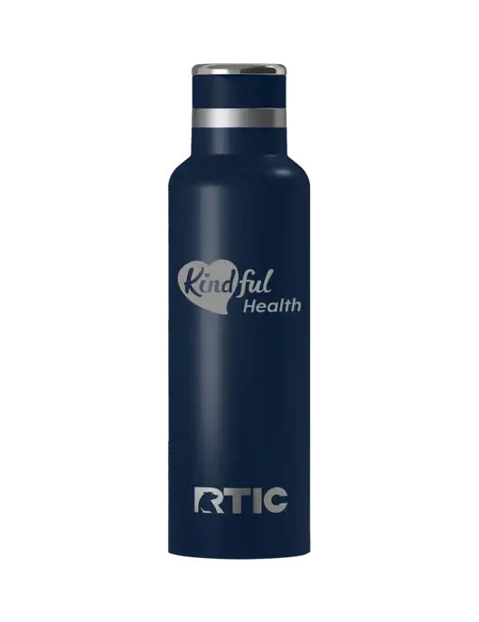 RTIC Journey 20 oz Navy Bottle w/Kindful Health Logo