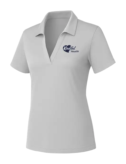 Womens Light Grey PosiCharge RacerMesh Polo w/Kindful Health Logo