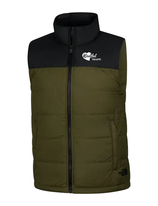 The North Face Dark Olive Everyday Insulated Vest w/Kindful Health Logo