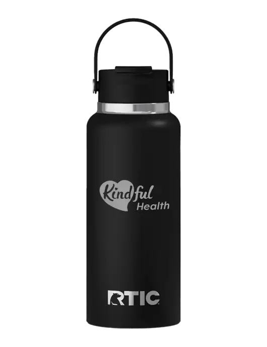 RTIC Outback 32 oz Black Bottle w/Kindful Health Logo
