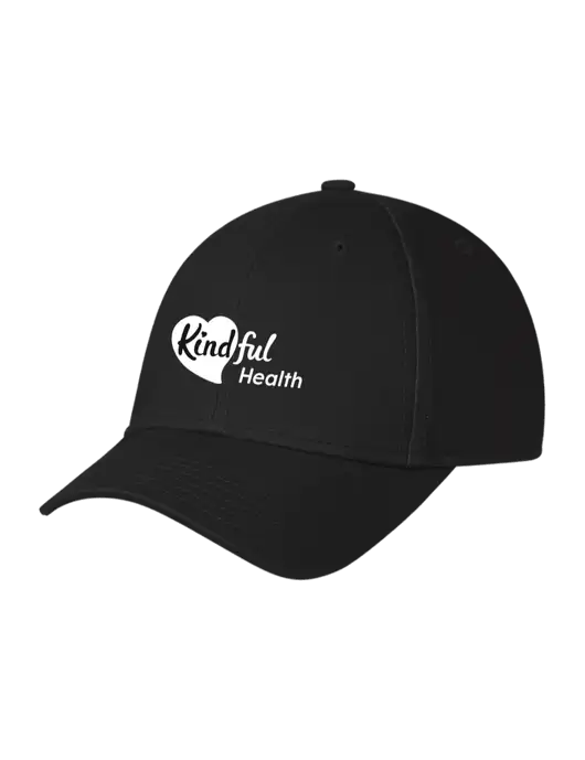 Black Structured Cap Hook & Loop w/Kindful Health Logo