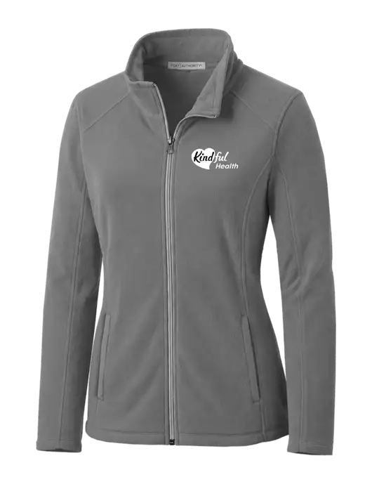 Medium Grey Womens Microfleece Jacket w/Kindful Health Logo