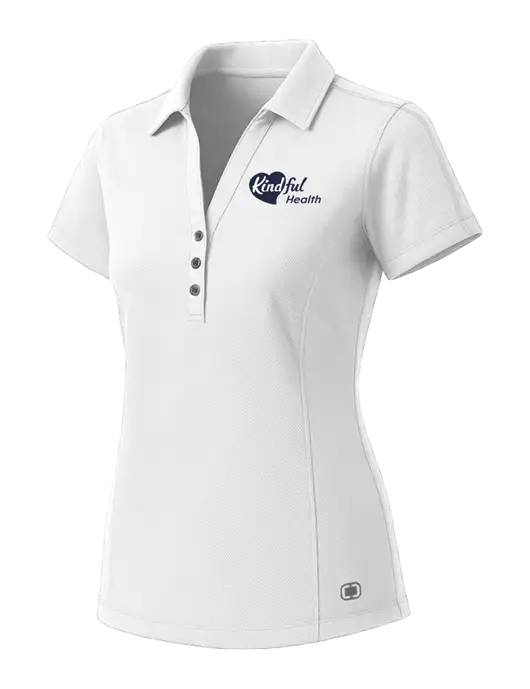 OGIO Womens White ONYX Polo w/Kindful Health Logo