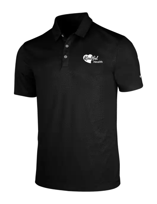 NIKE Black Dri-Fit Embossed Tri-Blade Polo w/Kindful Health Logo