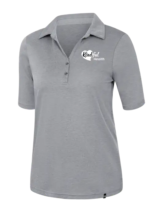 TravisMathew Womens Medium Grey Heather Sunsetters Polo w/Kindful Health Logo