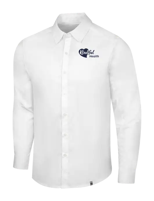 OGIO White Commuter Woven Shirt w/Kindful Health Logo