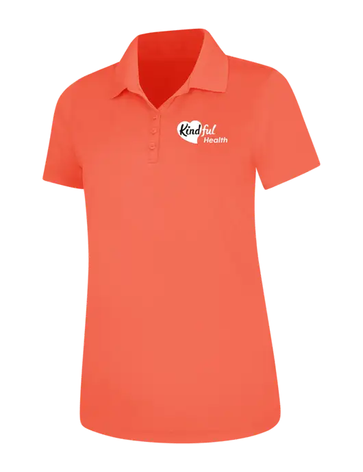 Coral Womens Dry Zone UV Mesh Polo w/Kindful Health Logo