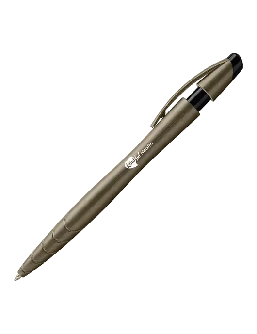 Awali Grey Metallic Pen - Black Ink w/Kindful Health Logo