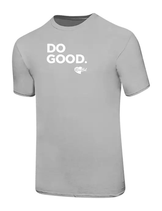 Ring Spun Silver 4.5 oz T-Shirt w/Do Good. Logo