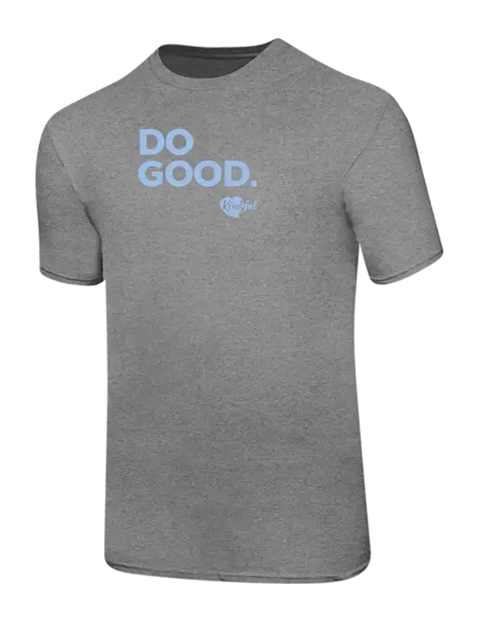 Ring Spun Light Heather Grey 4.5 oz T-Shirt w/Do Good. Logo
