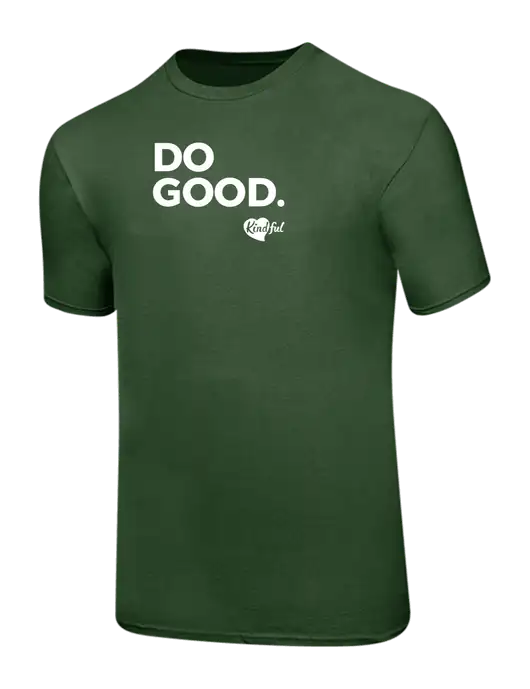 Ring Spun Dark Olive 4.5 oz T-Shirt w/Do Good. Logo