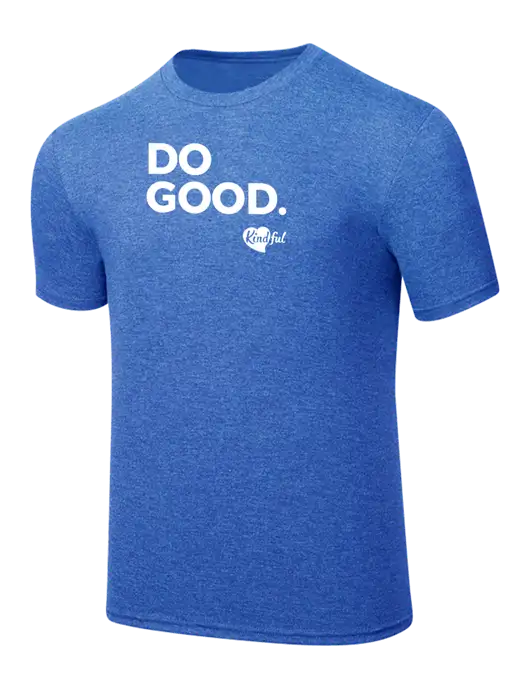 Simply Soft Royal Frost 4.5oz  Poly/Combed Ring Spun Cotton T-Shirt w/Do Good. Logo