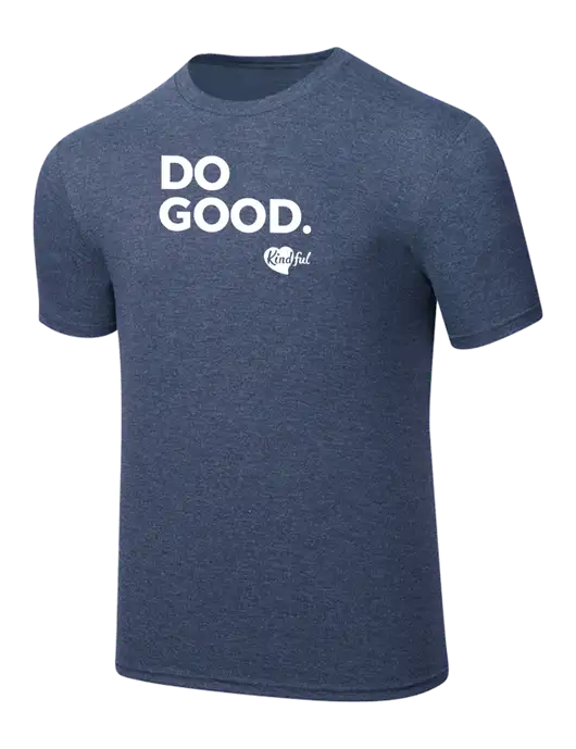 Simply Soft Navy Frost 4.5oz  Poly/Combed Ring Spun Cotton T-Shirt w/Do Good. Logo